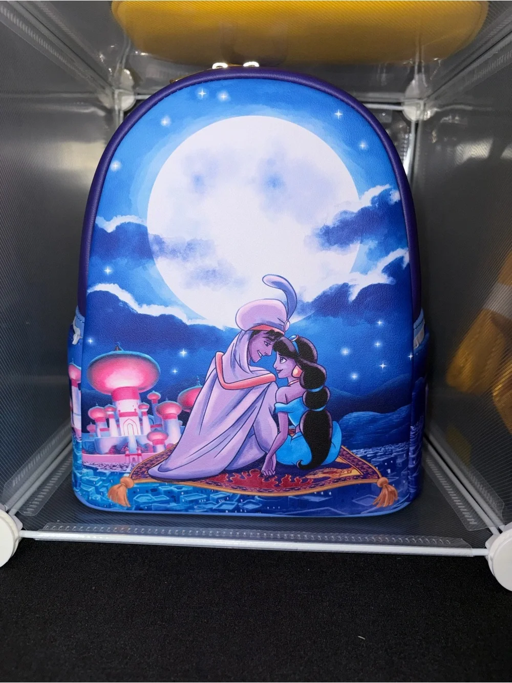 Loungefly Blue Purple Aladdin & Jasmine Moonlight Backpack